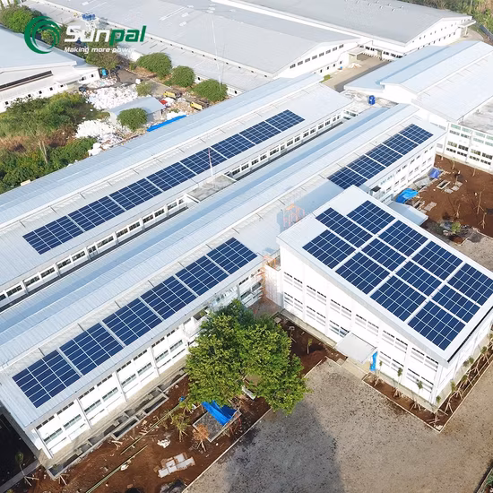 Sunpal 150Kw grille hybride sur le toit système d'énergie solaire commerciale triphasé 100Kw 50Kw 30Kw onde Pure sinusoïdale ATESS Invter Pv Kit